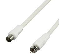 3m - F Connector Male to Aerial Plug Antenna Cable - RF Coaxial Coax Fly Lead