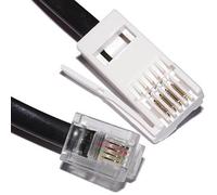 3M Fax Telephone Phone Modem Cable Lead RJ11 to BT Plug Phone Socket - Black
