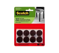 Scotch SP822-NA Brand Felt Pads by 3M, Round, 1 in. Diameter, Brown, 32/Pack, Pack of 1