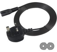 3M Figure 8 Power Cord 2 Pin Power Cord, Compatible with Samsung LG Sony Toshiba Panasonic TV, PS5 PS4 PS3 Xbox Series S X, Canon HP Brother Printer, Sky Box, Soundbar, Laptop Charger - UK 3 Pin Plug