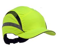3M First Base 3 Bump Cap 2021867, Classic, High Visibility, Yellow Standard Peak, 70mm