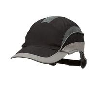 3M First Base 3 Bump Cap 2031217, Elite, Black/Grey, Standard Peak, 70mm