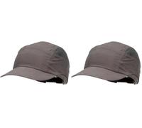 3M First Base + Bump Cap/Safety Cap, EN812 Protection, Grey Standard Peak (70mm) (Pack of 2)
