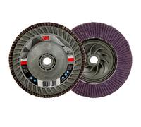 3M Flap Disc 769F, 60+ YF-Weight, T29 Quick Change, 5 in x 5/8 in-11