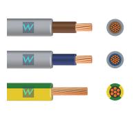 3m Flexi Meter Tails Pack 19-Strand 25mm Brown & Blue 6181YF & 16mm Green/Yellow 6491X - 3m