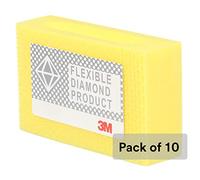 3M Flexible Diamond Hand Lap 6200J - Hand Finishing Pad - M40 Micron - Portable Diamond Abrasive - Open Dot Pattern - 2.25" x 3.75" - Pack of 10