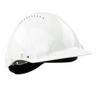3M G3000C White Vented Short-Peak Slip-Ratchet Safety Helmet