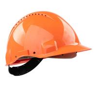 3M G3000D Orange Vented Short-Peak Slip-Ratchet Safety Helmet