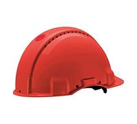 3M G30NUR Safety Helmet, Ratchet, Red
