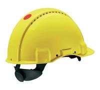 3M G30NUY Safety Helmet, Ratchet, Yellow