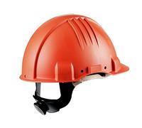 3M G3501MO High Heat Helmet, Ratchet, Dielectric Leather Sweatband, 440V, 53 cm-62 cm, Orange