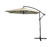 3m Garden Banana Hanging Umbrella Crank Shade Patio Outdoor Parasol Cantilever