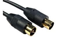 3m Gold Aerial Coax Cable Extension, Male to Female Plug, OFC Copper, 24K Gold, Durable PVC-Extend-Join-Joiner-Freeview-Shielded-Satellite-RF