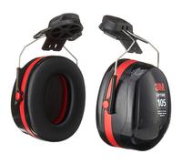 3M H10P3E Peltor Optime 105 Helmet Attachable Earmuff Ear Protectors Hearing Protection NRR 27 dB Black Large
