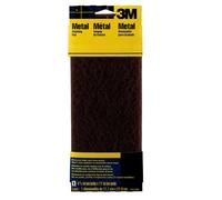 3M Hand Sanding Metal Finishing Pad 4.375 in by 11 in Maroon Medium (7414NA)