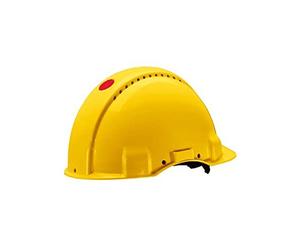 3M Hard Hat, Uvicator, Ratchet, Dielectric 440v, Yellow, G3001NUV-GU