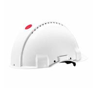 3M Hard Hat, Uvicator, Ratchet, Ventilated, White, G3000NUV-VI