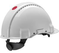 3M Hard Hat, Uvicator, Ratchet, Ventilated, White, G3000NUV-VI