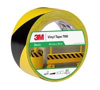 3M Hazard Marking Vinyl Tape 766i, 50 mm x 33 m, Yellow and Black