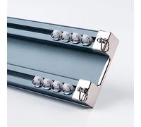 3M Heavy Duty Double Curtain Rods for Room Divider Nano Silence Ceiling Rail with Complete Fixings Champagne Color Perfect for Home & Office Use