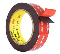 3M Heavy Duty Waterproof Double Sided Tape, 20mm x 3m Black High Strength Foam Mounting Tape, for Automotive LED Strips, Car Decor, Home & Office Logos