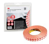 3M High Performance Double Sided Adhesive Tape 9088-200 - Ideal for applications requiring high adhesion and high transparency - 19mm x 50m, Clear (1 Roll)