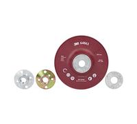 3M High Performance Ribbed Back-Up Pad, 125 mm, Red