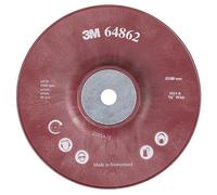 3M High Performance Ribbed Back-Up Pad, 180 mm, Red