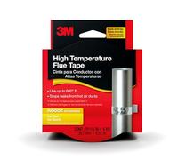 3M High Temperature Flue Tape 2113NA - High Heat Sealing, 1.5" x 15 ft, 600°F, Silver, Made in USA