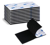 3M Hook and Loop Self-Adhesive Pad 5cm x 10cm 10 Pairs Reusable Heavy Duty Adhesive Tape for Indoors Outdoors Arts Crafts Home and Office Black
