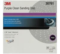 3M Hookit Purple Clean Sanding Abrasive Disc 30761, 6 in, 600+ Grade, Pack of 50 Discs, Virtually Dust-Free, High Performance, Long Lasting, Multi-Hole Pattern, Feather Edging, Stock Removal