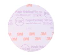 3M Hookit Purple Finishing Film Abrasive Disc 30667 6 in 1500+ Grade 50 Pack Clear Coat Sanding Paint Finishing Defect Removal Long Lasting