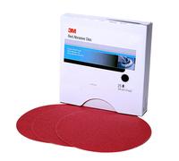 3M Hookit Red Abrasive Disc 01678 8 in 40+ Grit No Hole Pack of 25 for Auto Sanding Primer Sanding E-Coat Sanding