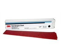 3M Hookit Red Abrasive Sheet, 01182, 40, 2-3/4 in x 16 1/2 in, 25 sheets per carton