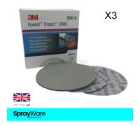 3m Trizact Hookit 443sa Grain 3000 Abrasive Disc 15 Units Silver