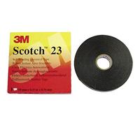 3M HT002001309 23 Scotch Splicing Electrical Tape, Self Bonding, Rubber, 19 mm x 9.15 m, Black