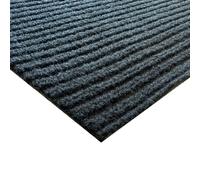 (3m Length x 1m Width) Black Ribbed Entrance Matting - Heavy Duty Door Mat - 1m Width