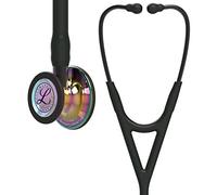 3M Littmann Cardiology IV Diagnostic Stethoscope, High Polish Rainbow-Finish Chestpiece, Black Tube, Smoke Stem and Smoke Headset, 27 inch, 6240