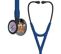 3M Littmann Cardiology IV Diagnostic Stethoscope, High Polish Rainbow-Finish Chestpiece, Navy Tube, Black Stem and Black Headset, 27 inch, 6242