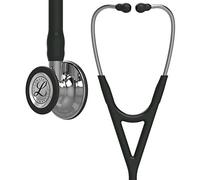 3M Littmann Cardiology IV Diagnostic Stethoscope, Mirror-Finish Chestpiece and Stem, Black Tube, Stainless Headset, 27 inch, 6177