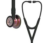 3M Littmann Cardiology IV Diagnostic Stethoscope, Rainbow-Finish Chestpiece, Black Tube, Stem and Headset, 27 inch, 6165