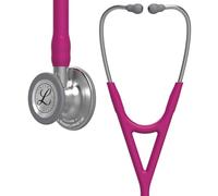 3M Littmann Cardiology IV Diagnostic Stethoscope, Standard-Finish Chestpiece, Raspberry Tube, Stainless Stem and Headset, 27 inch, 6158