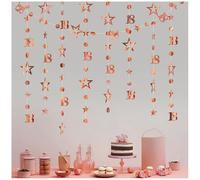 3m Long 18th Birthday Decorations,Rose Gold-Colored Birthday Party Decorations,18 Circle Dot Twi/nkle Star Garland Kit,Circle Dot Twi/nkle Stars Garland Kit