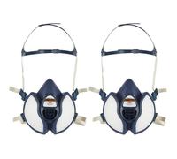 3M Maintenance Free Half Mask 4251+, Reusable Respirator, FFA1P2 R D Filters, Particulate, Organic Vapour, EN 405, Multicoloured, One Size, 1 per Pac