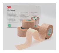 3M Micropore Surgical Tape | TAN | 2.5cm x 9.1m | Box of 12 Rolls | First Aid