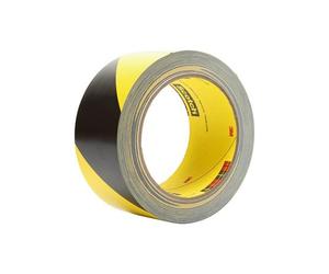 3M MMM57022 2 in. x 36 Yard Diagonal Stripe Safety Tape, Black & Yellow