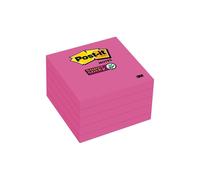 Post-it Super Sticky Notes, 2x Sticking Power, 3 in x 3 in, Mulberry, 5 Pads/Pack (654-5SSCG)