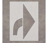 3m Modular Directional Arrow Stencil System | Complete Kit or Individual Components | Made in UK | Reusable 350 Micron Mylar Floor & Pavement Marking Stencils (Replacement Arrow Right)