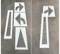 3m Modular Directional Arrow Stencil System | Complete Kit or Individual Components | Made in UK | Reusable 350 Micron Mylar Floor & Pavement Marking Stencils (Full Kit)