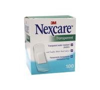 3M Nexcare Transparent Water Resistant Plasters Sensitive Skin Technology 100's